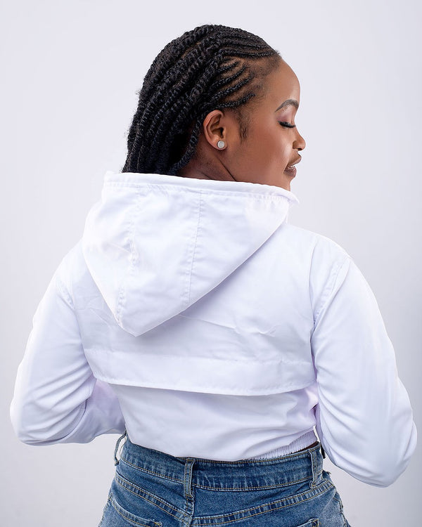 Cropped Zuri Jacket - White
