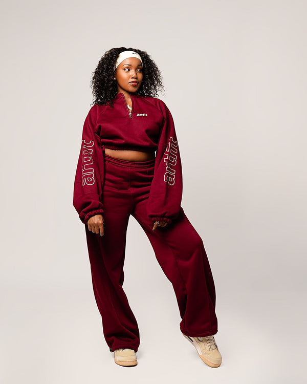 Ash 2 Piece Set - Burgundy