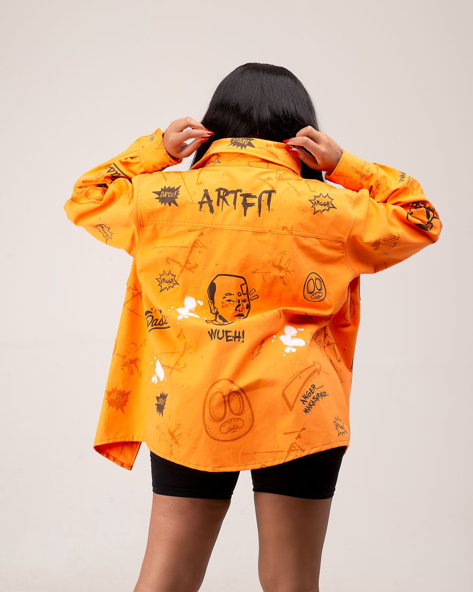 Angry Moran Shacket - Orange