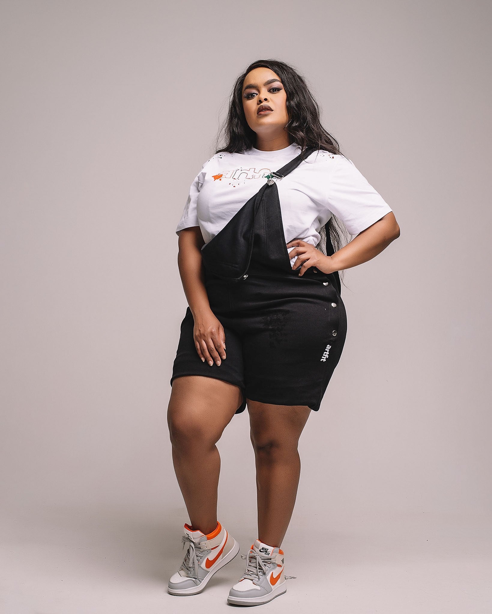 Luxury Twirl Dungeree- Black