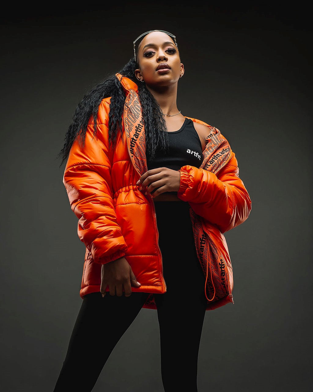 Swanky Timeless Puffer Jacket- Orange
