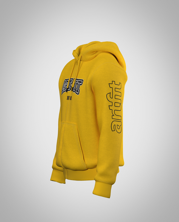 Kids Mustard Yellow Zipped Hoodie(Heavy Fabric)