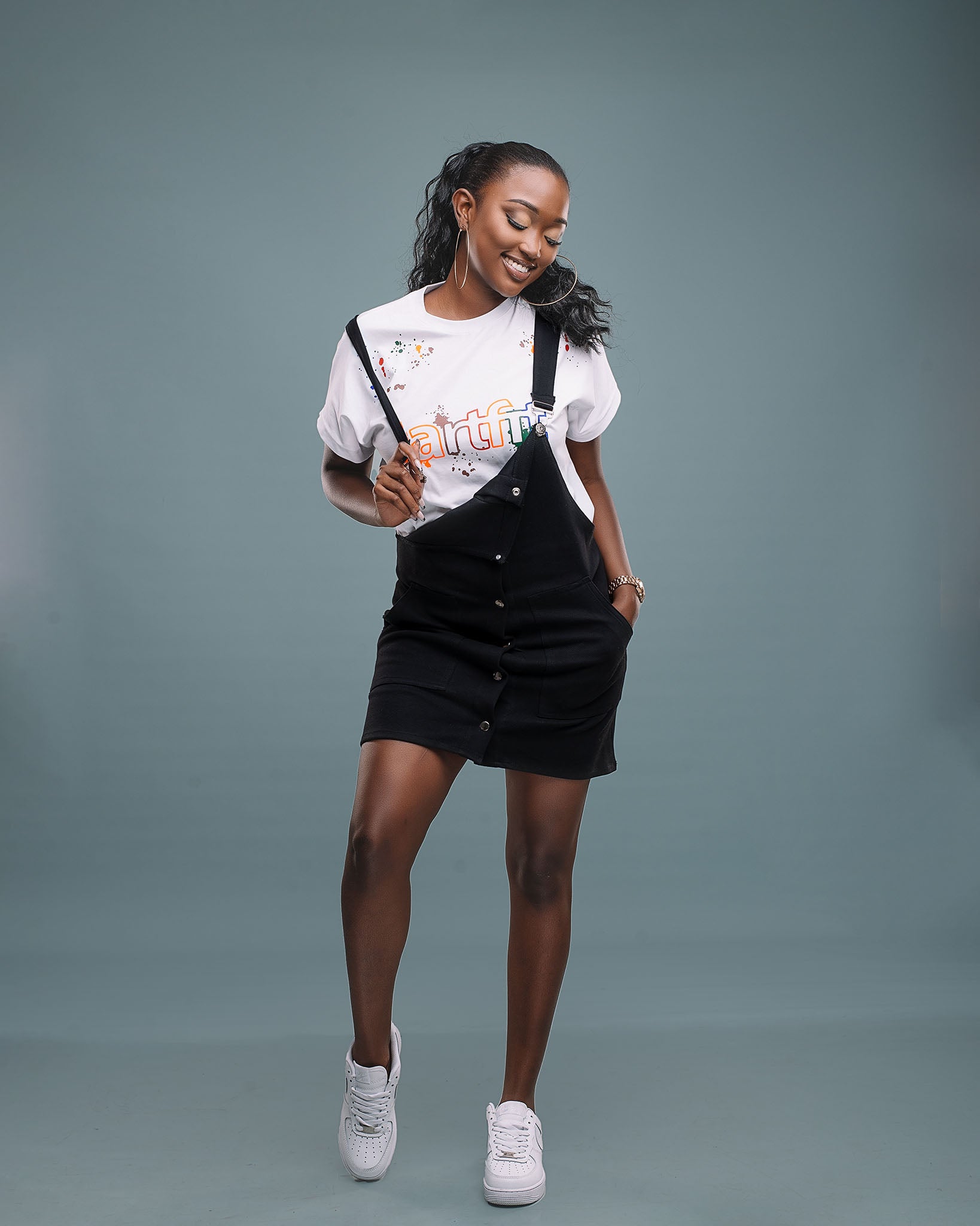Luxury Twirl Dungaree(2.0)- Black