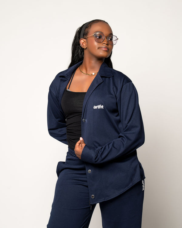 Female Co-ord Shirt - Navy Blue