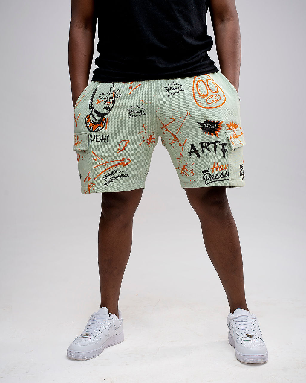 Angry Moran Men Short- Ivory