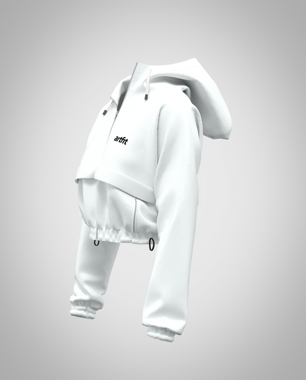Cropped Zuri Jacket - White