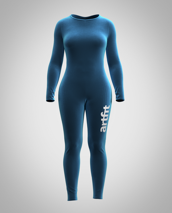 New Dawn Long Sleeve Jumpsuit- Steel Blue