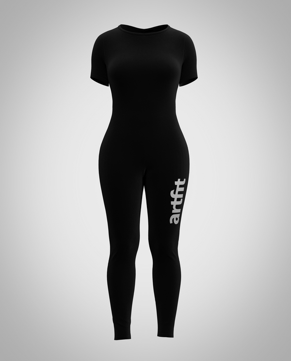 New Dawn Short Sleeve Jumpsuit- Black