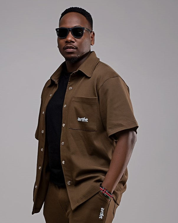 Luxury Twirl Shirt Jacket- Jungle Green