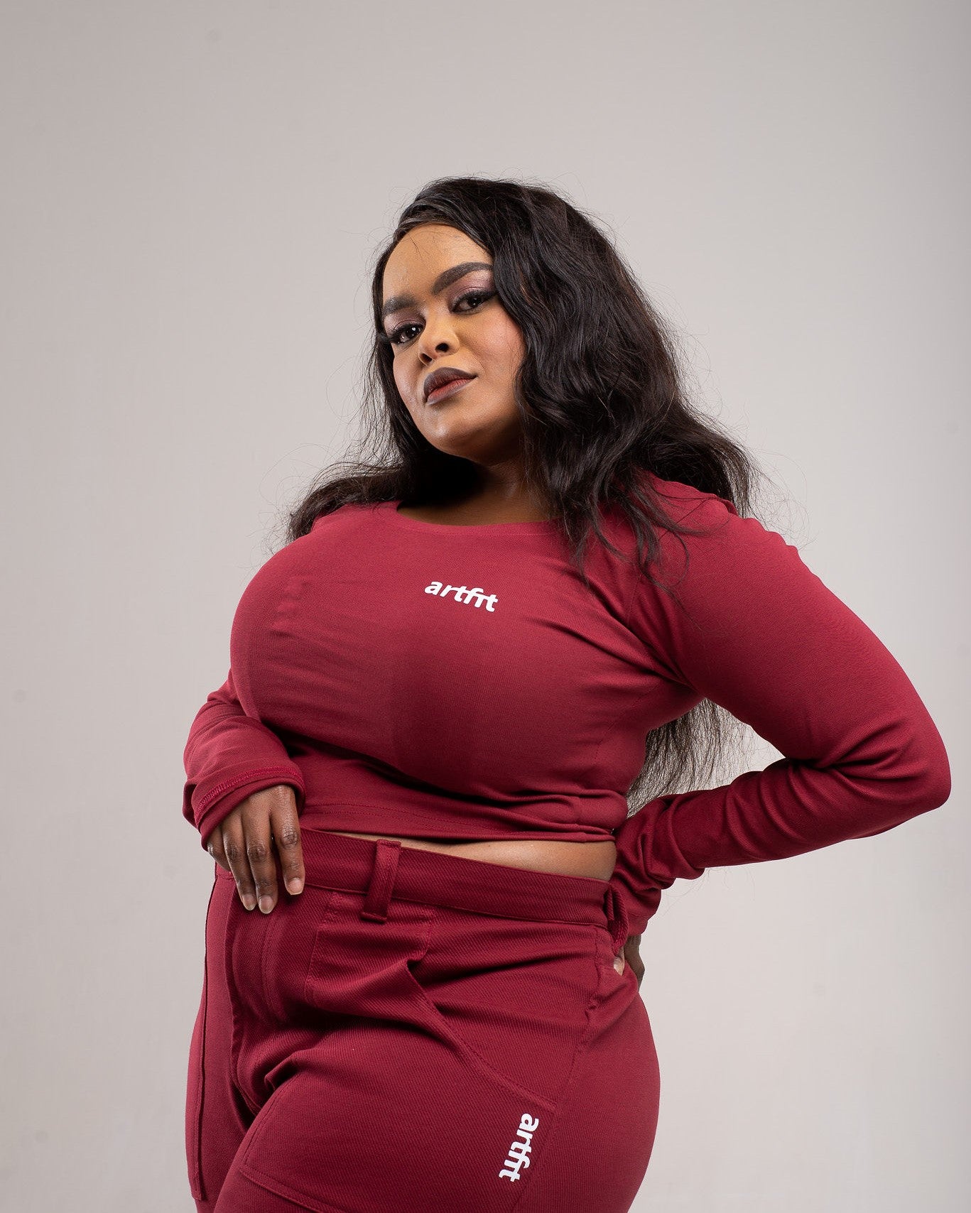 Lady Crop Top- Maroon