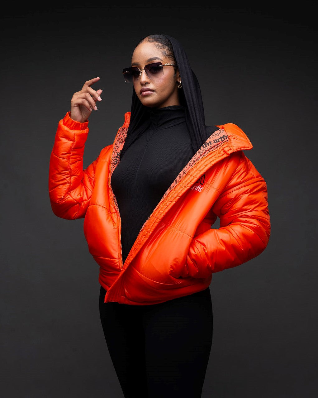 Classic Timeless Puffer Jacket- Orange