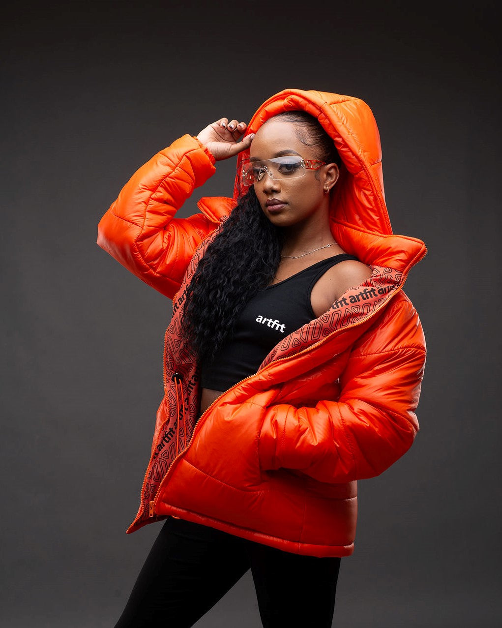 Swanky Timeless Puffer Jacket- Orange