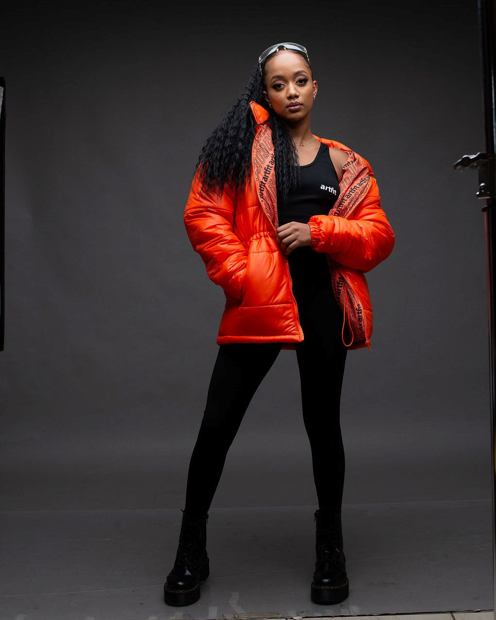 Swanky Timeless Puffer Jacket- Orange