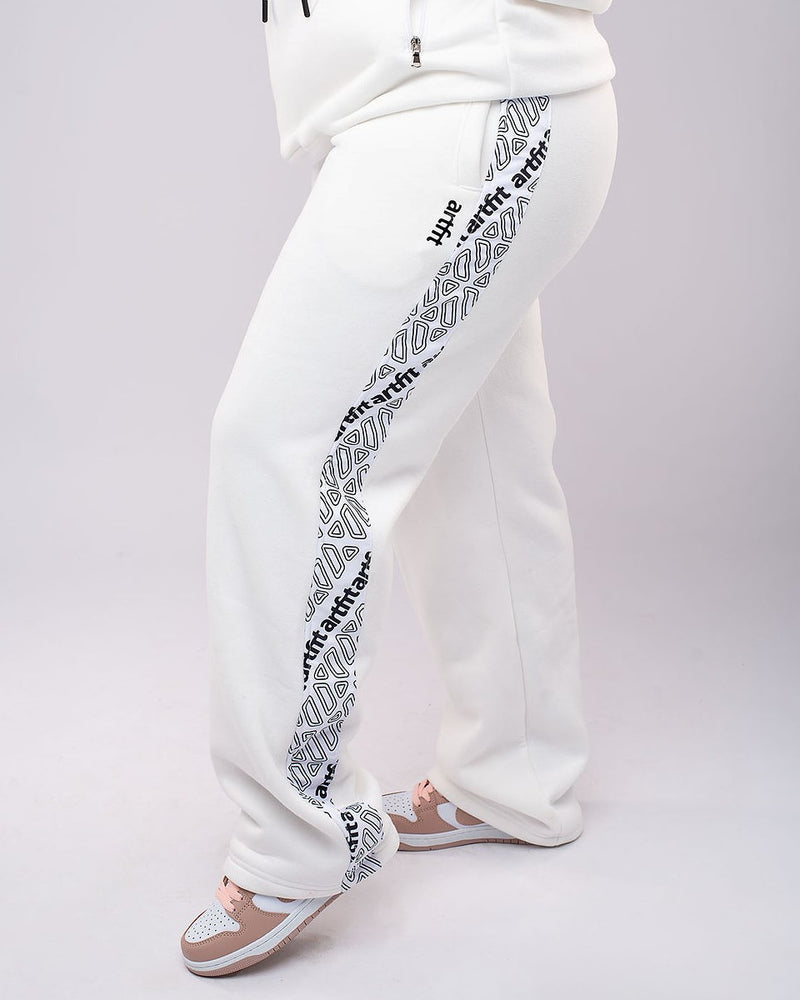 Royals Wide Legged Sweatpants - White