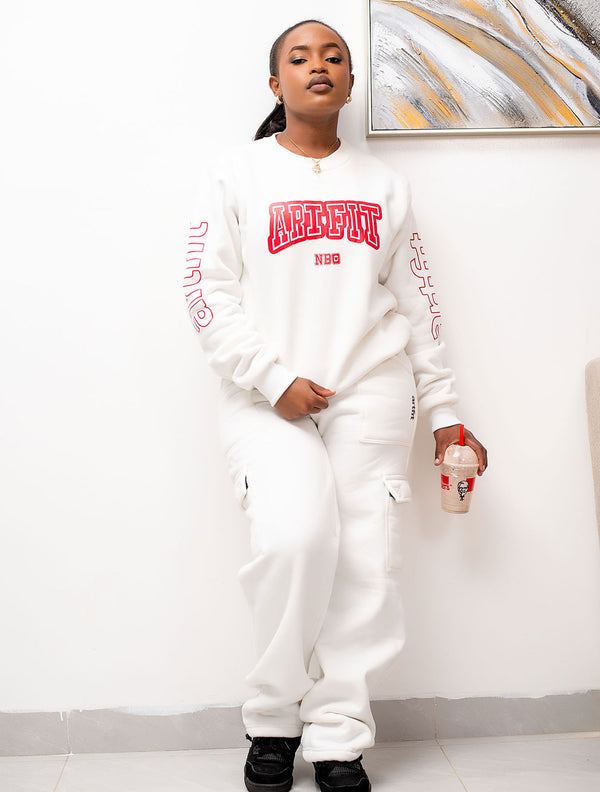 Streetwise NBO Sweatshirt 2-Piece Set - White