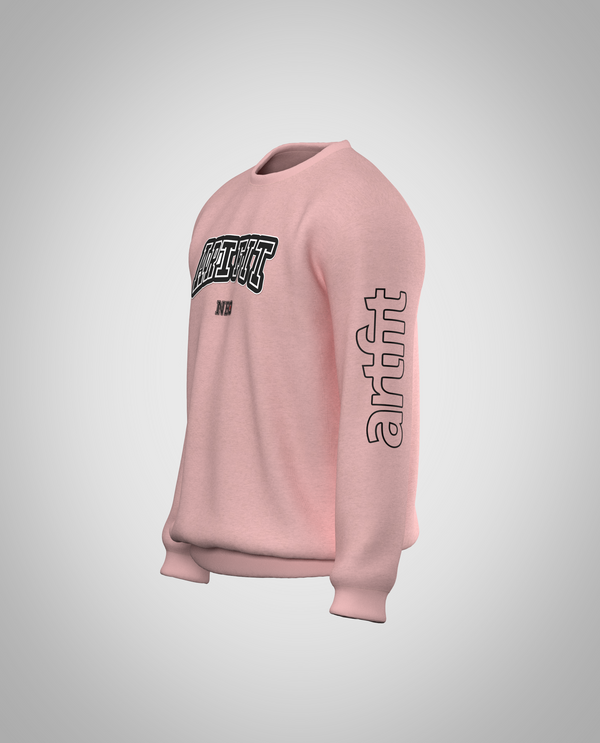 Kids Baby Pink Sweatshirt(Heavy Fabric)