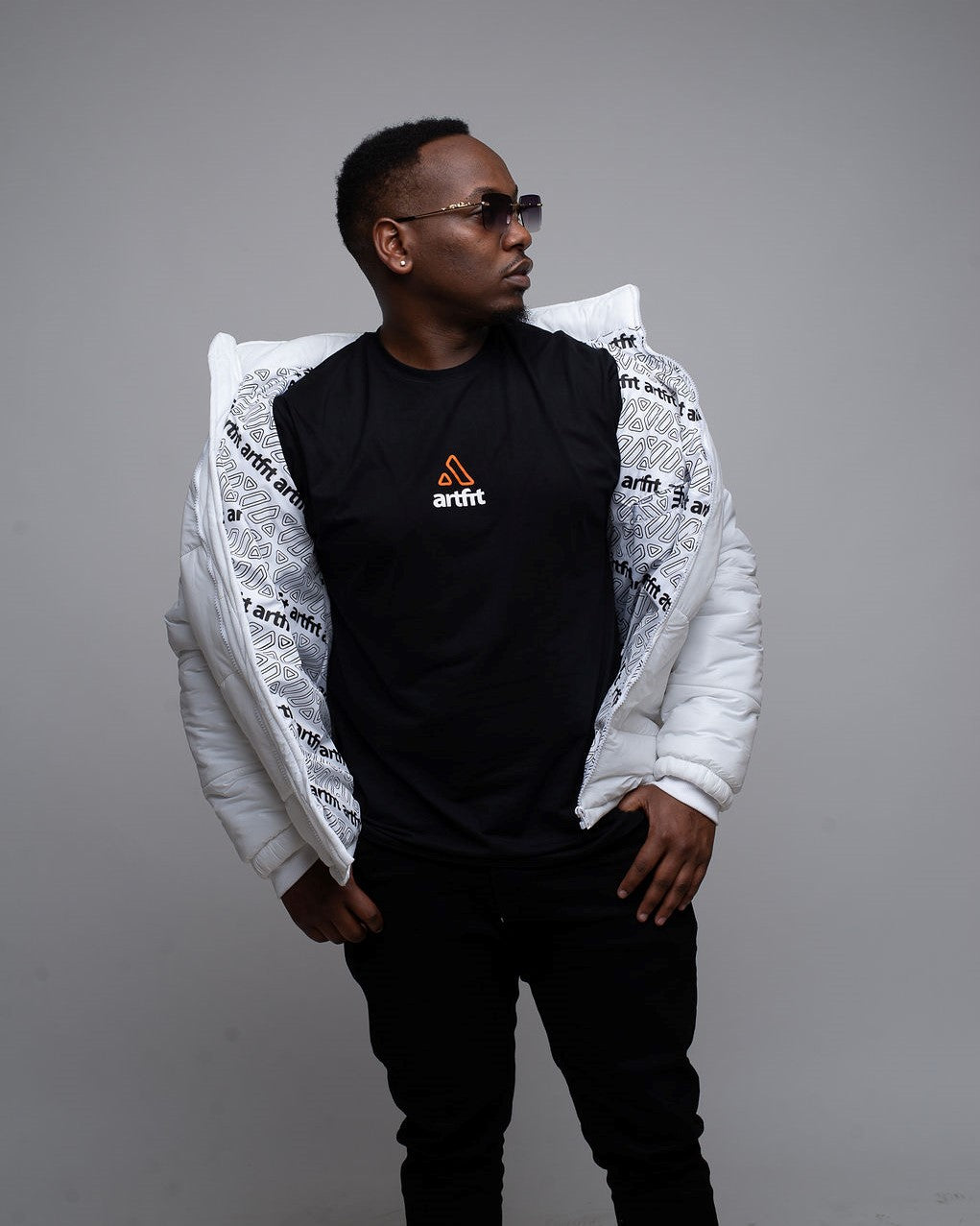 Classsic Male Timeless Puffer Jacket- White