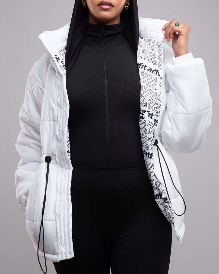 Swanky Timeless Puffer Jacket- White