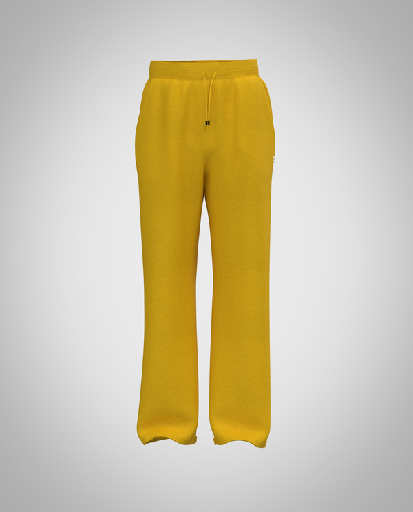 Kids Mustard Yellow Wide Legged Pants(Heavy Fabric)