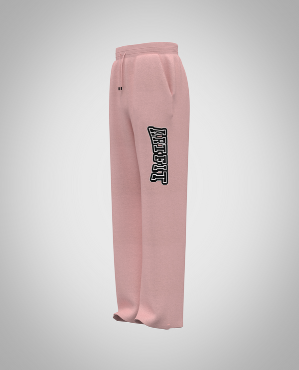 Kids Baby Pink Wide Legged Pants(Heavy Fabric)
