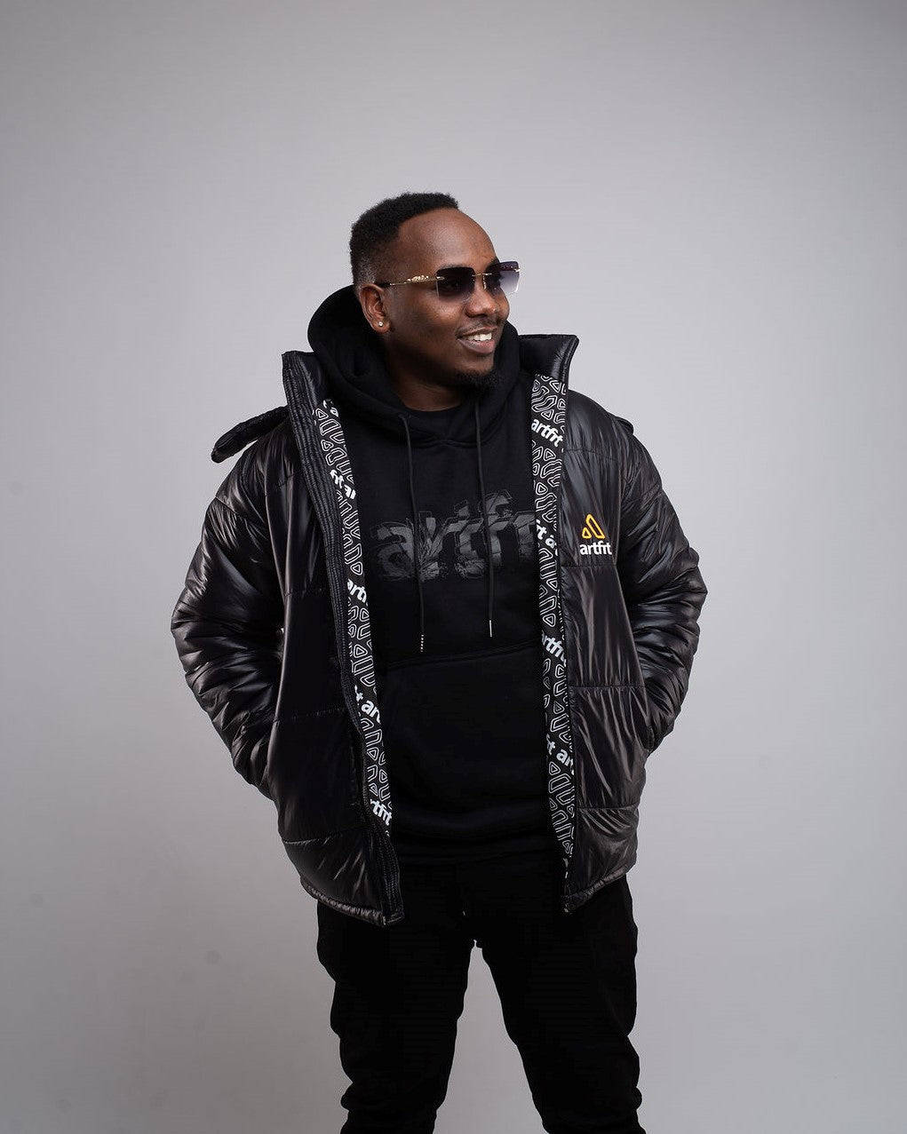 Classsic Male Timeless Puffer Jacket- Black