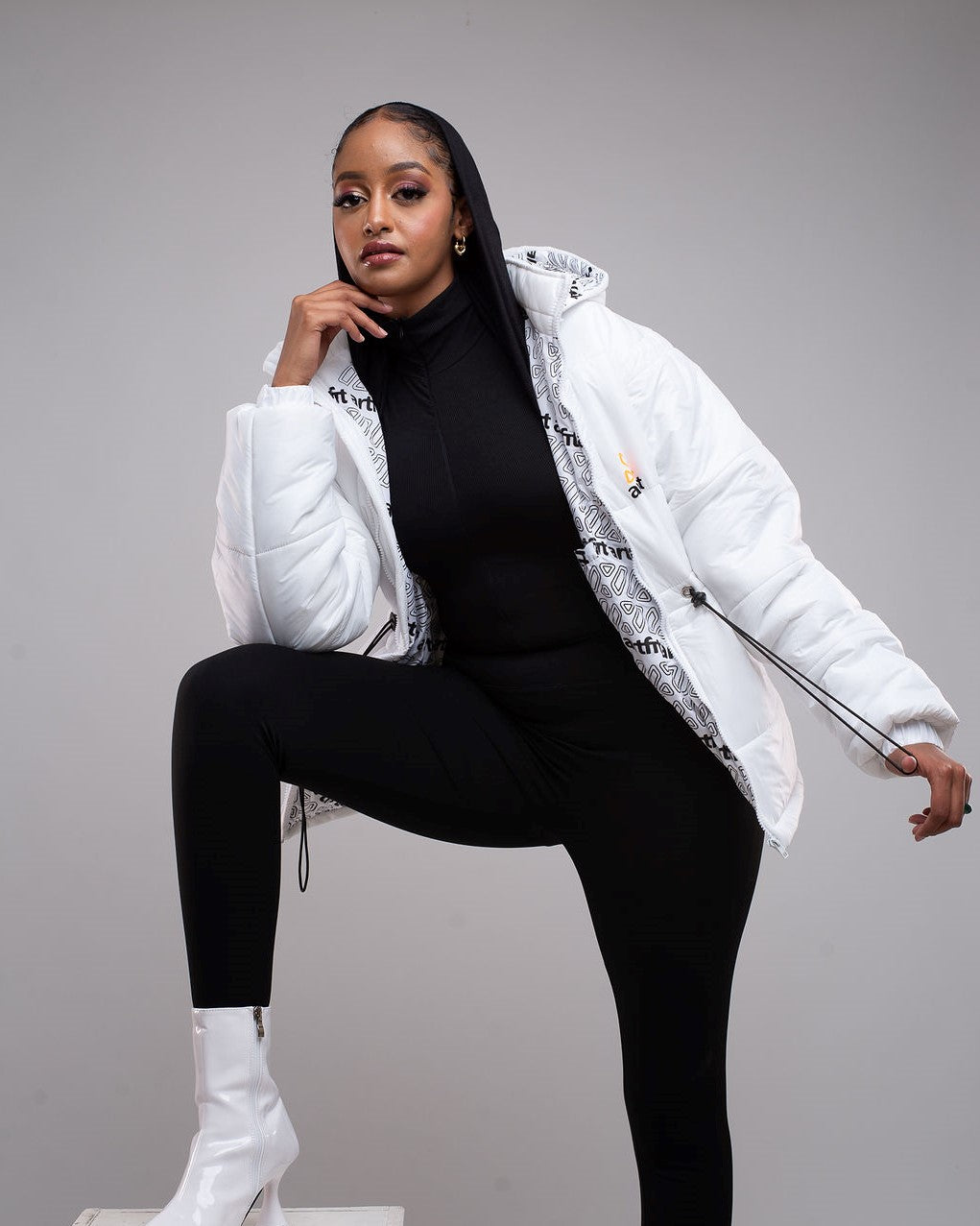 Swanky Timeless Puffer Jacket- White