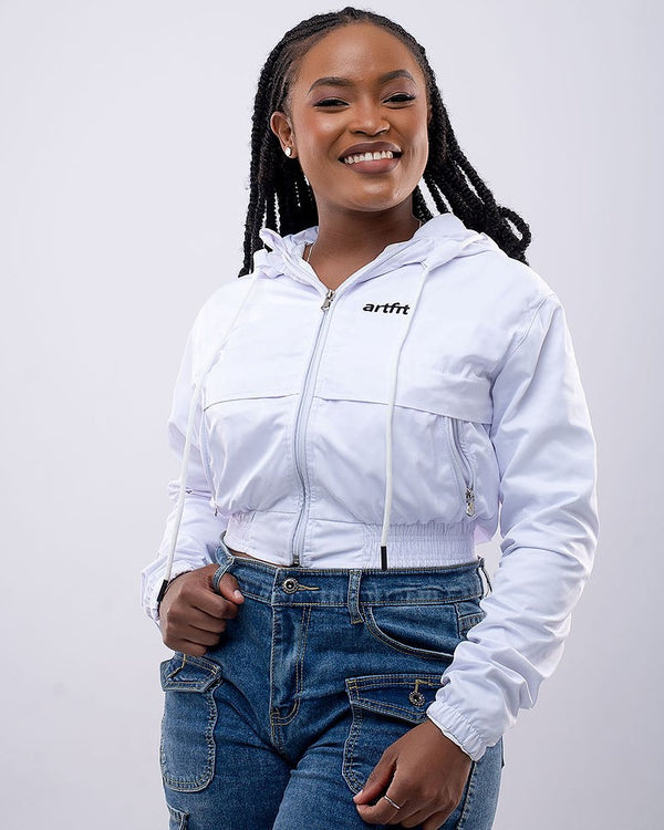 Cropped Zuri Jacket - White