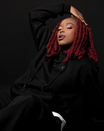 Unisex Tone-on-Tone Hoodie -Black