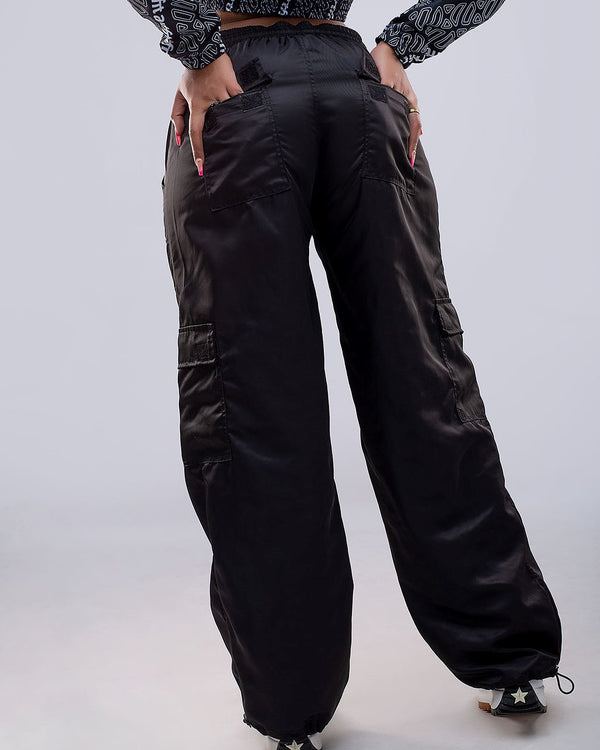 Parachute  Pants - Black