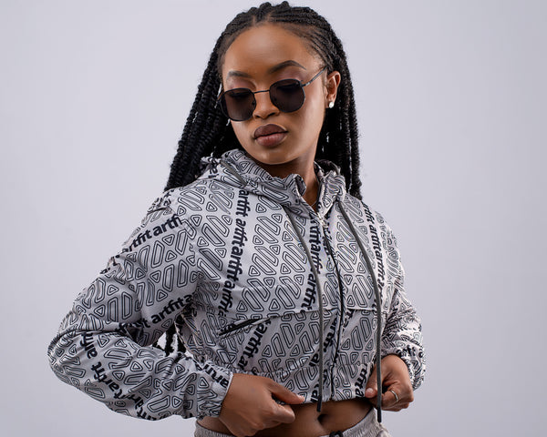 Zuri Jacket - Grey/Printed