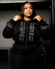 Afro Fahari Zipped Hoodie - Black