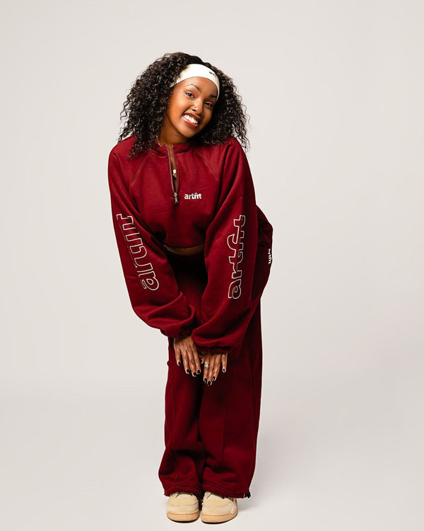 Ash 2 Piece Set - Burgundy