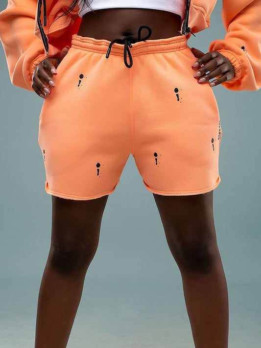 Nas Cropped Booty Short- Peach