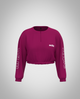 Ash Cropped Sweatshirt - Fuchsia