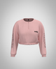 Ash Cropped Sweatshirt - Baby Pink