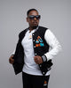 Rich Badness Varsity Jacket-  Black/White