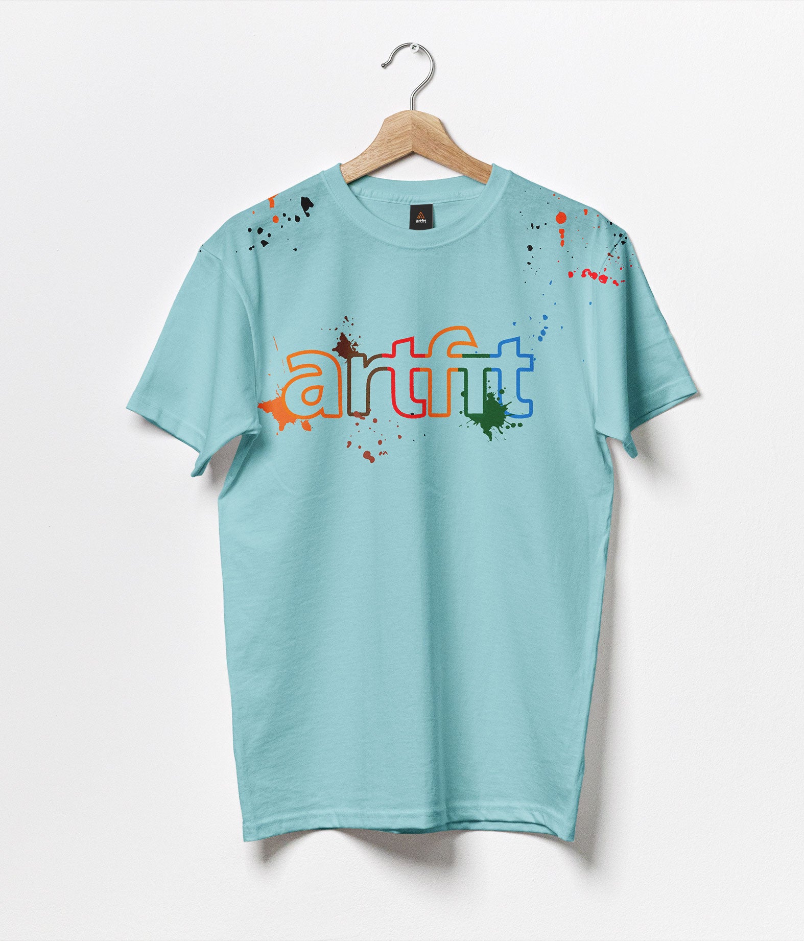 Artlife Splatter T-Shirt- Turquoise Blue