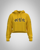 Mustard Yellow Cropped Hoodie (Heavy Fabric)