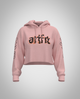 Baby Pink Cropped Hoodie (Heavy Fabric)