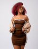 Rubi Sport Bandeau Dress - Dark Brown