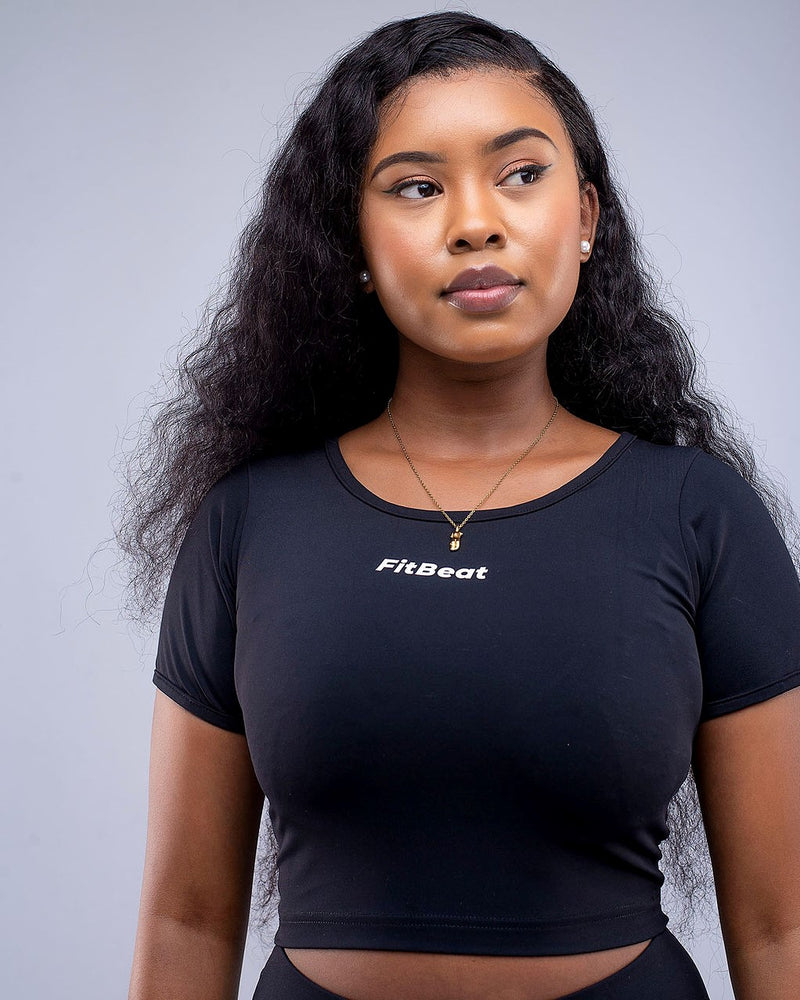 Show It Off - Black Short Sleeve Lady Top