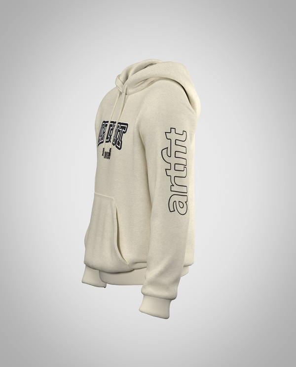 Kids Cream White Hoodie(Heavy Fabric)