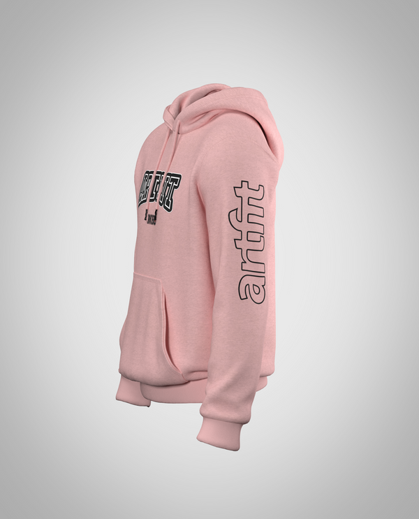 Kids Baby Pink Hoodie(Heavy Fabric)