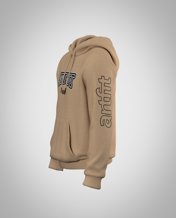 Kids Light Brown Hoodie(Heavy Fabric)