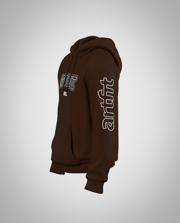 Kids Dark Brown Hoodie(Heavy Fabric)