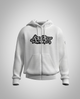 White Zipped Hoodie(Heavy fabric)