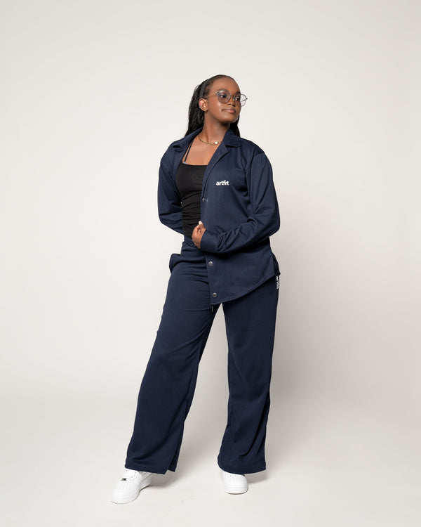 Female Co-ord Shirt - Navy Blue