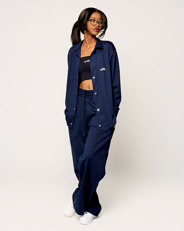 Female Co-ord Wide Legged Pants - Navy Blue