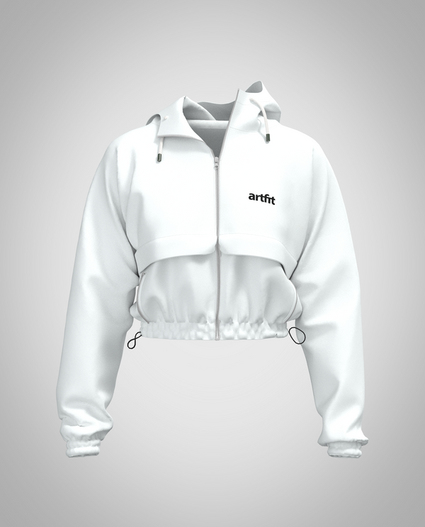 Cropped Zuri Jacket - White