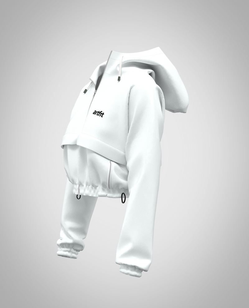 Cropped Zuri Jacket - White